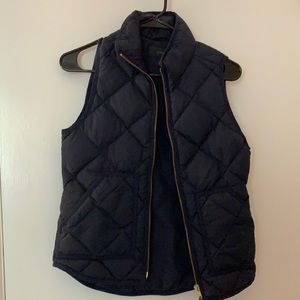 Navy JCrew puffer vest
